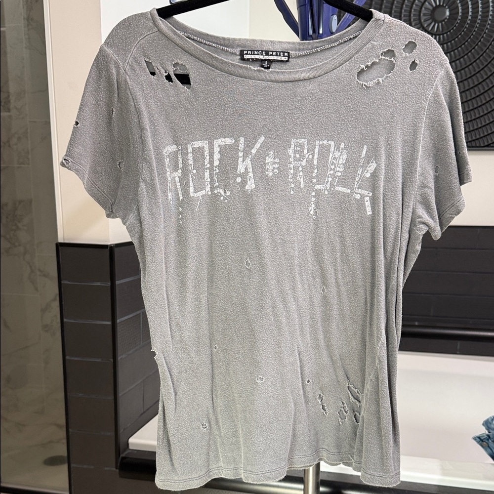 Designer Gray Rock & Roll Tee